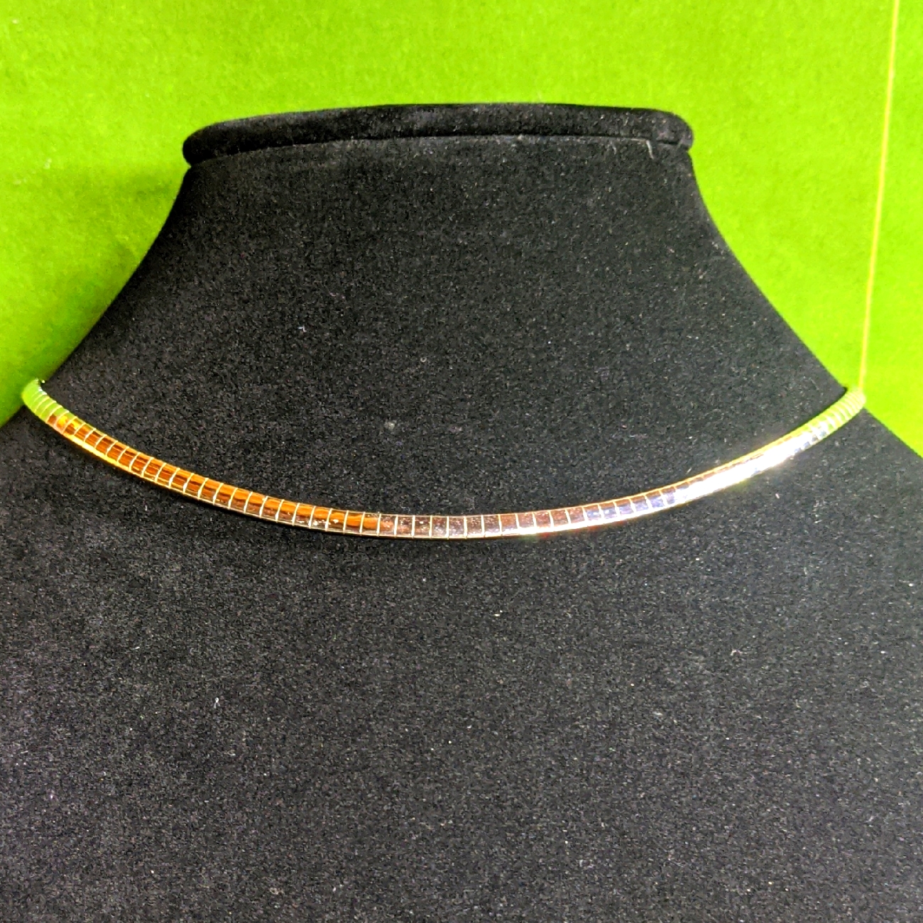 Omega Choker Chain Reversible Gold And SilverTone